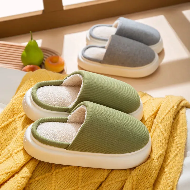 Warm Cotton Sole Slippers