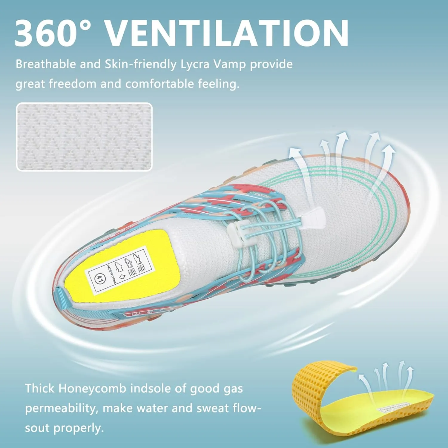 WateLves Water Shoes Mens Womens Barefoot Beach Swim Shoes Quick-Dry Aqua Socks for Surf Pool Yoga Water Aerobics