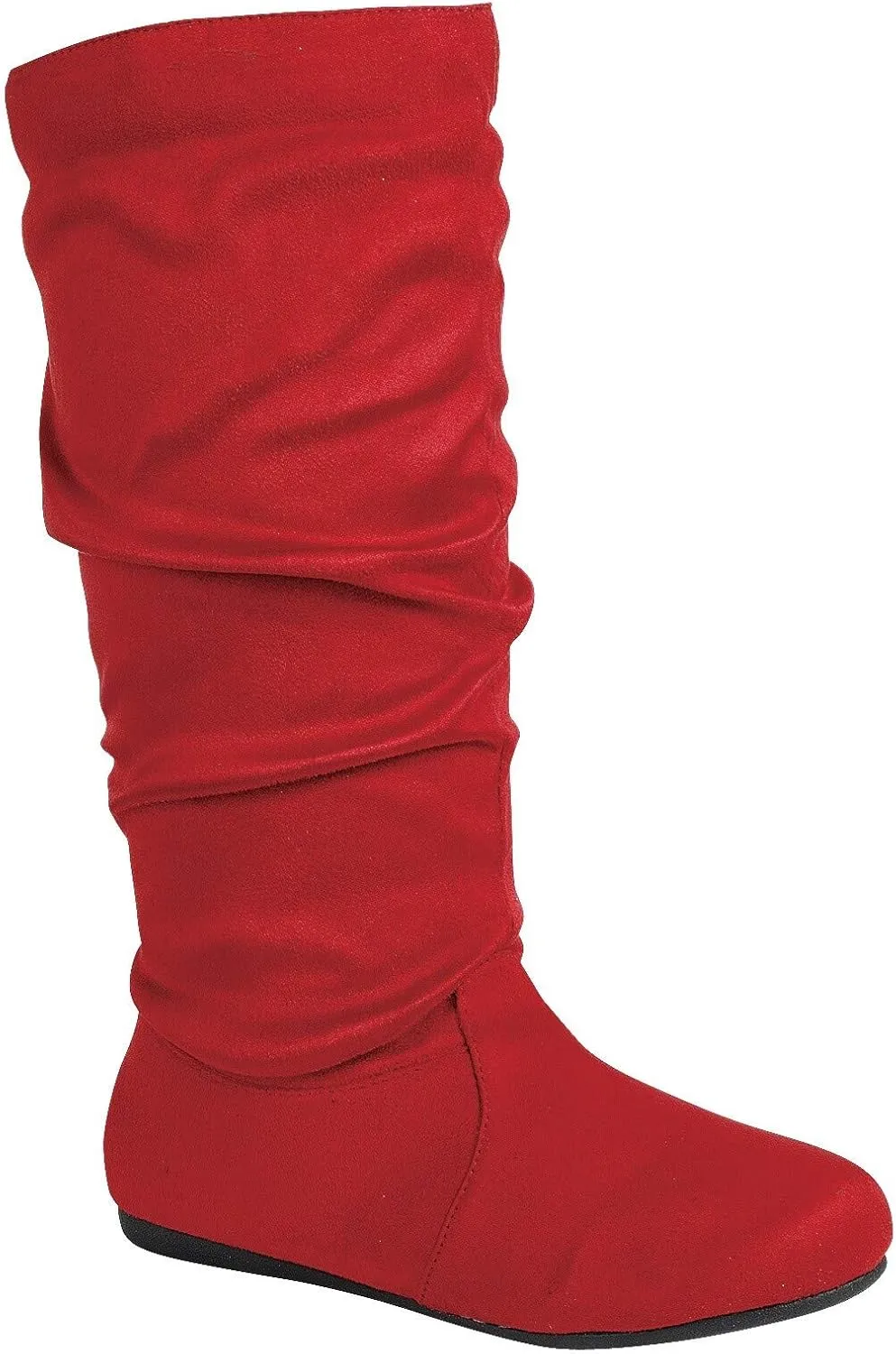 Wells Collection Womens Boots Soft Slouchy Flat to Low Heel Under Knee High
