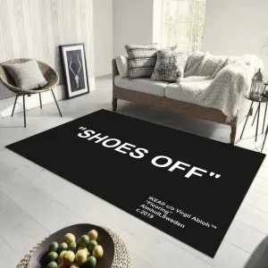 WFORT 193.2 Black Shoe Off Rug (39'x59')=100x150cm, Dressing Room & Laundry Room Area Rug