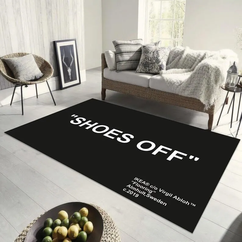 WFORT 193.2 Black Shoe Off Rug (39'x59')=100x150cm, Dressing Room & Laundry Room Area Rug