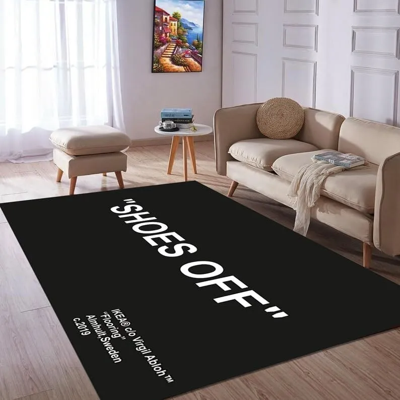 WFORT 193.2 Black Shoe Off Rug (39'x59')=100x150cm, Dressing Room & Laundry Room Area Rug