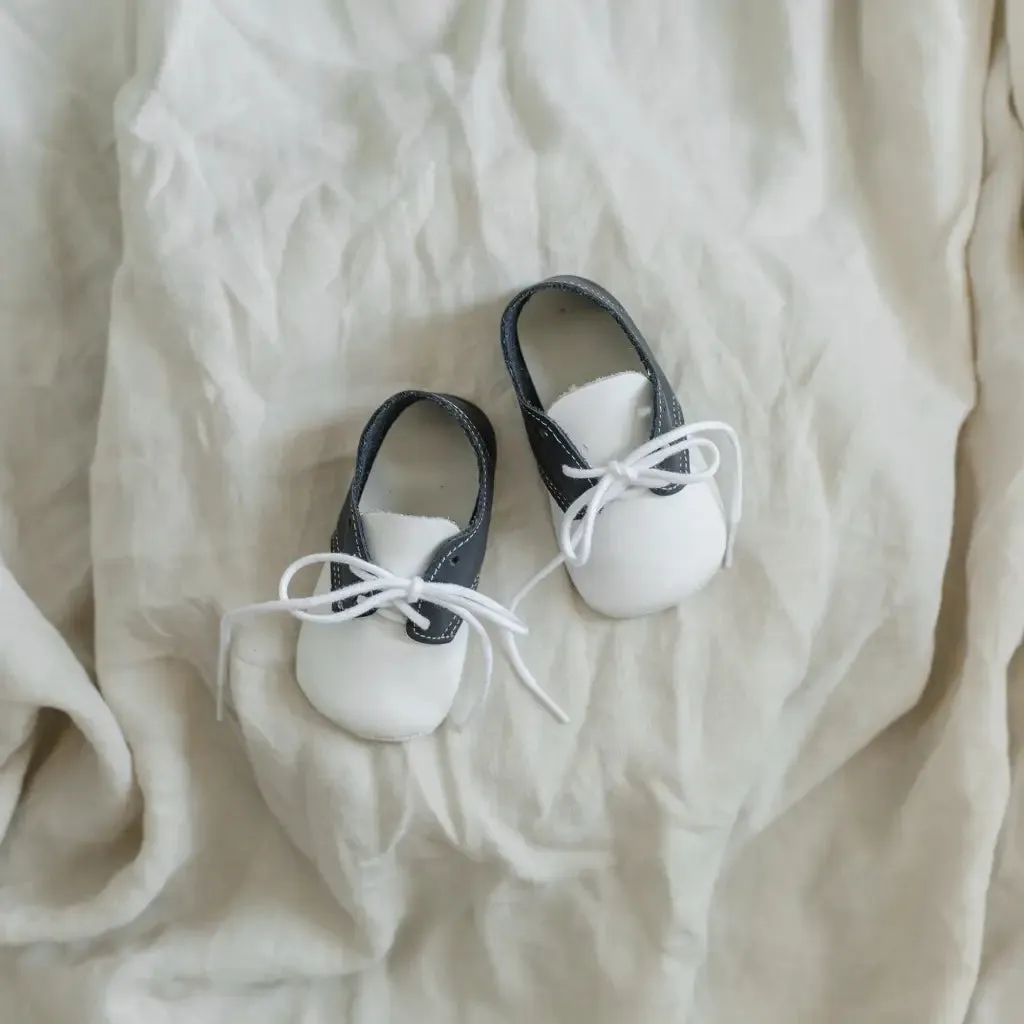 William Crib Shoe White/Navy