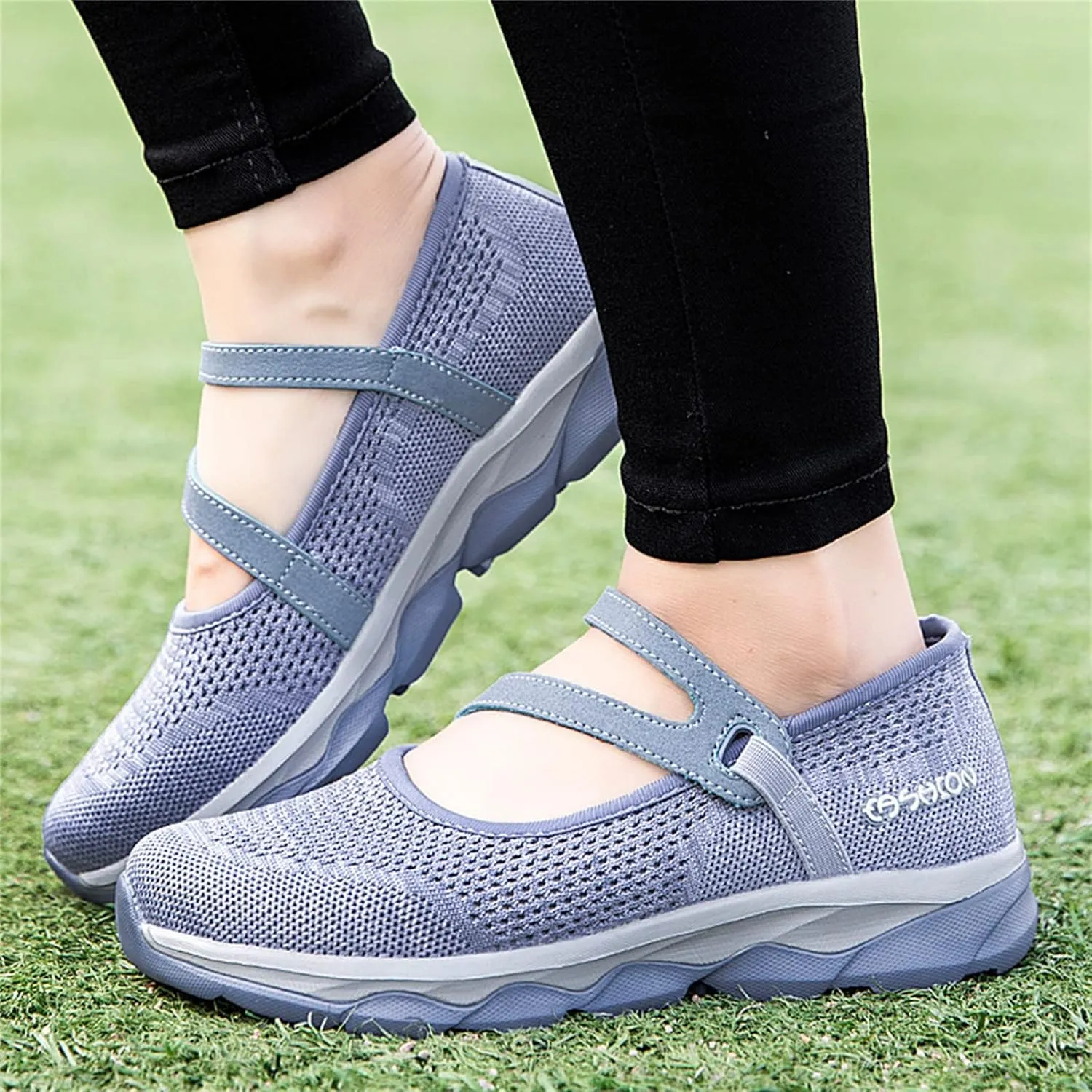 Women Breathable Mesh Slip On Shoes Casual Comfortable Walking Sneakers Lightweight Flats Non Slip Loafers