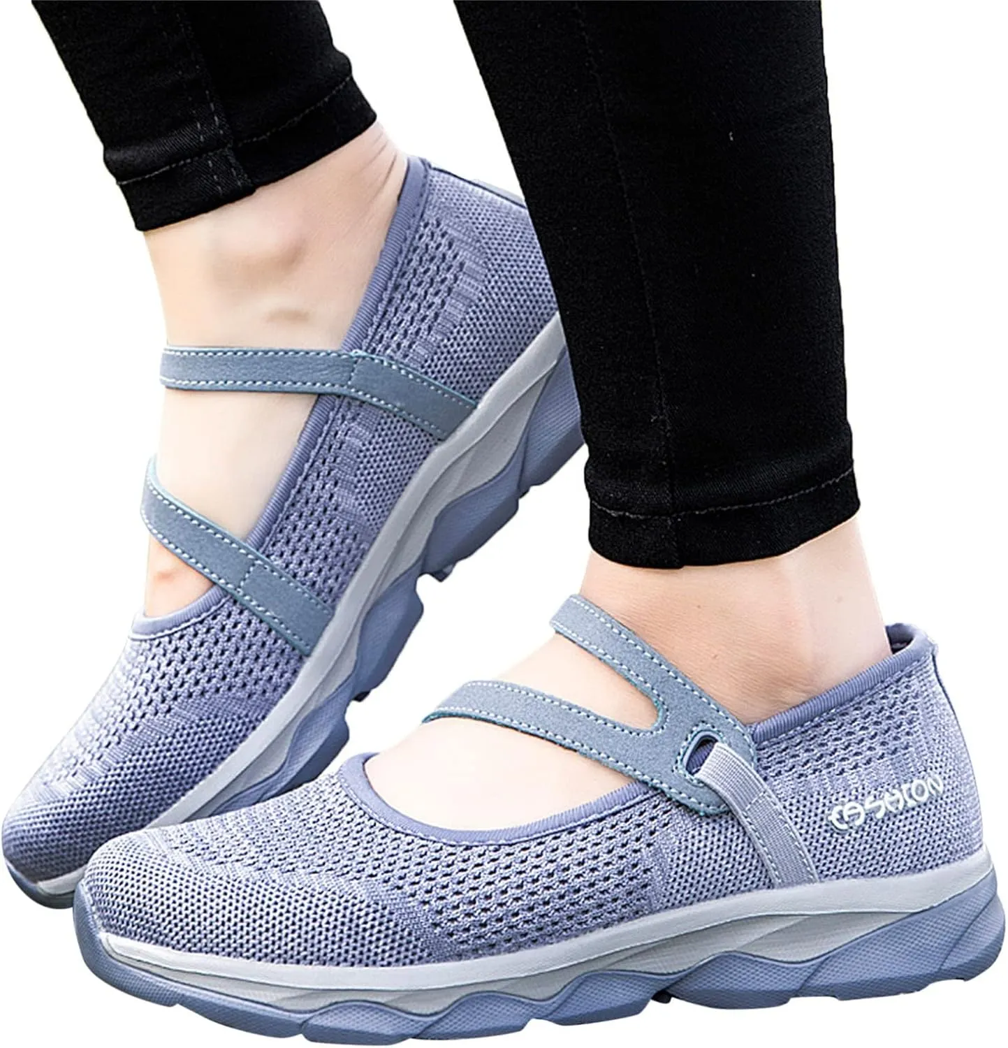 Women Breathable Mesh Slip On Shoes Casual Comfortable Walking Sneakers Lightweight Flats Non Slip Loafers