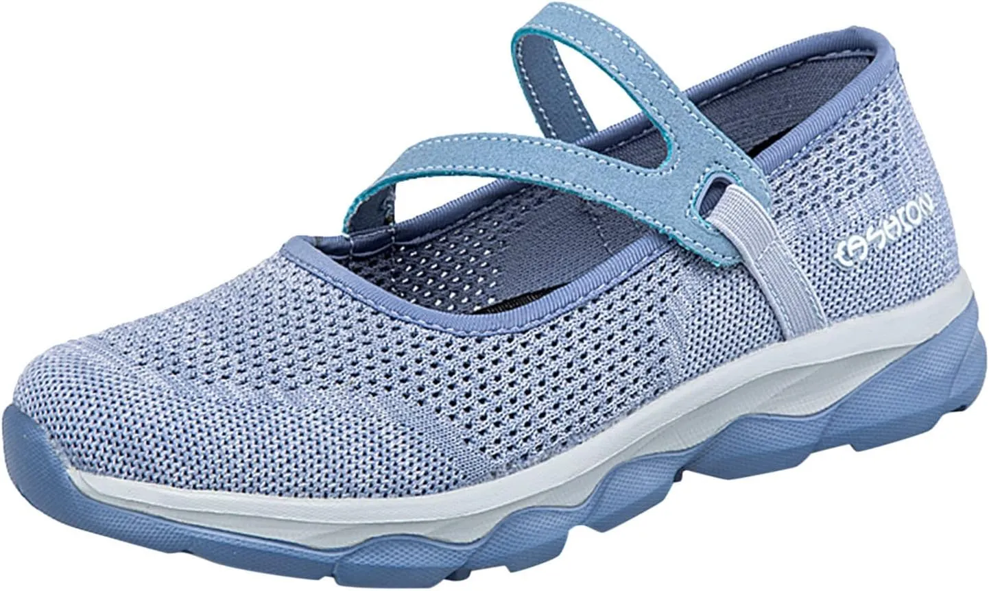 Women Breathable Mesh Slip On Shoes Casual Comfortable Walking Sneakers Lightweight Flats Non Slip Loafers