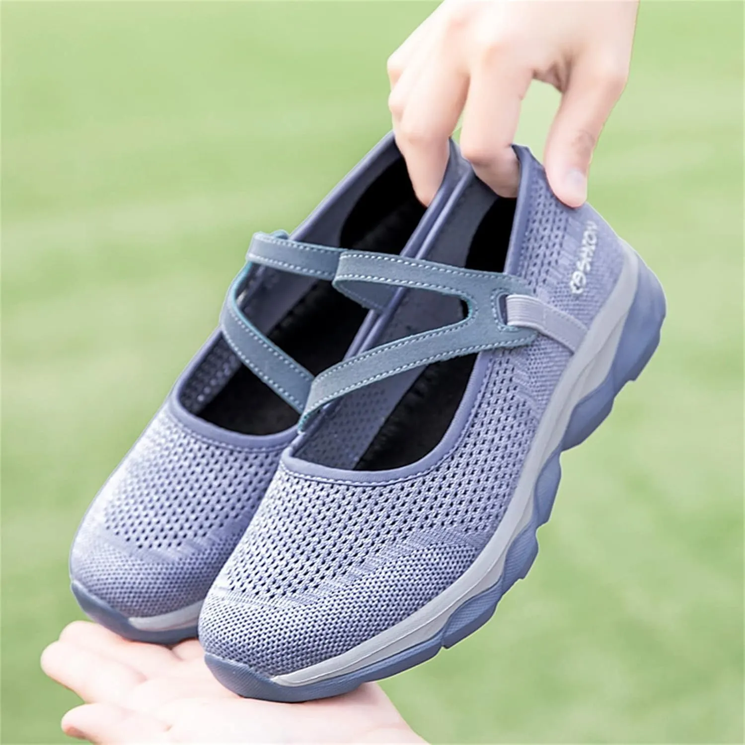 Women Breathable Mesh Slip On Shoes Casual Comfortable Walking Sneakers Lightweight Flats Non Slip Loafers