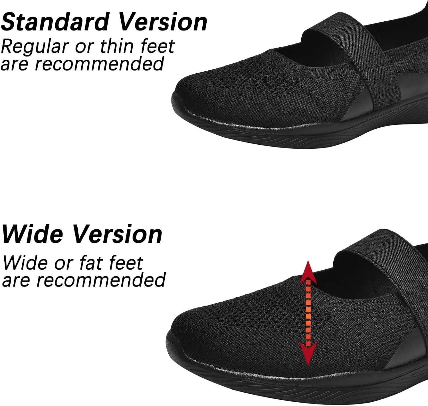 Women Mary Jane Shoes Slip On Walking Flats Comfortable Dressy Knit Washable Casual Nurse Shoe with Arch Support