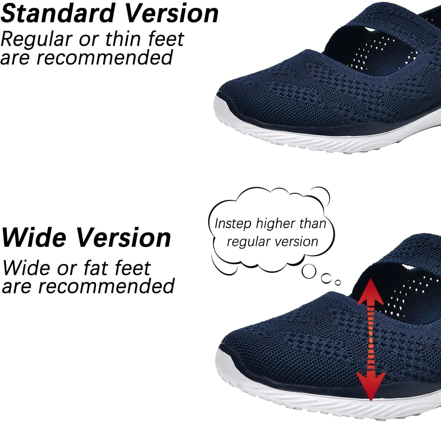 Women Mary Jane Shoes Slip On Walking Flats Comfortable Dressy Knit Washable Casual Nurse Shoe with Arch Support