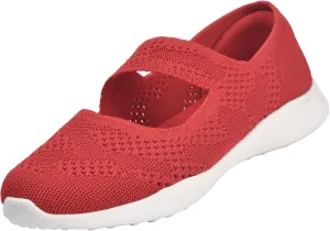 Women Mary Jane Shoes Slip On Walking Flats Comfortable Dressy Knit Washable Casual Nurse Shoe with Arch Support