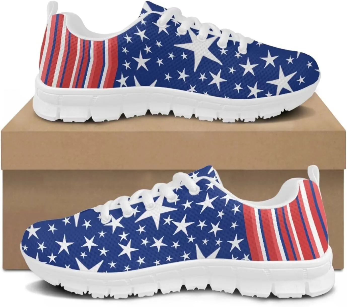 Women Men Lace Up Shoes Walking Sports Trainers Durable Sneaker for Running Hiking Gym US 5-15