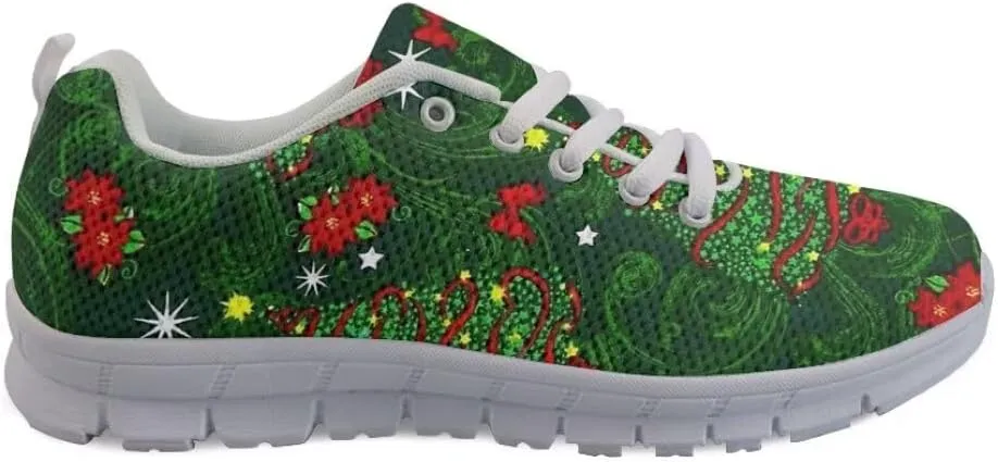 Women Running Shoes Non Slip Comfortable White Sole Lace Up Lightweight Sneaker