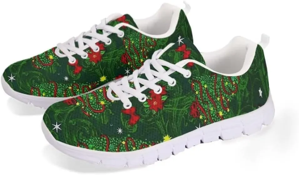 Women Running Shoes Non Slip Comfortable White Sole Lace Up Lightweight Sneaker