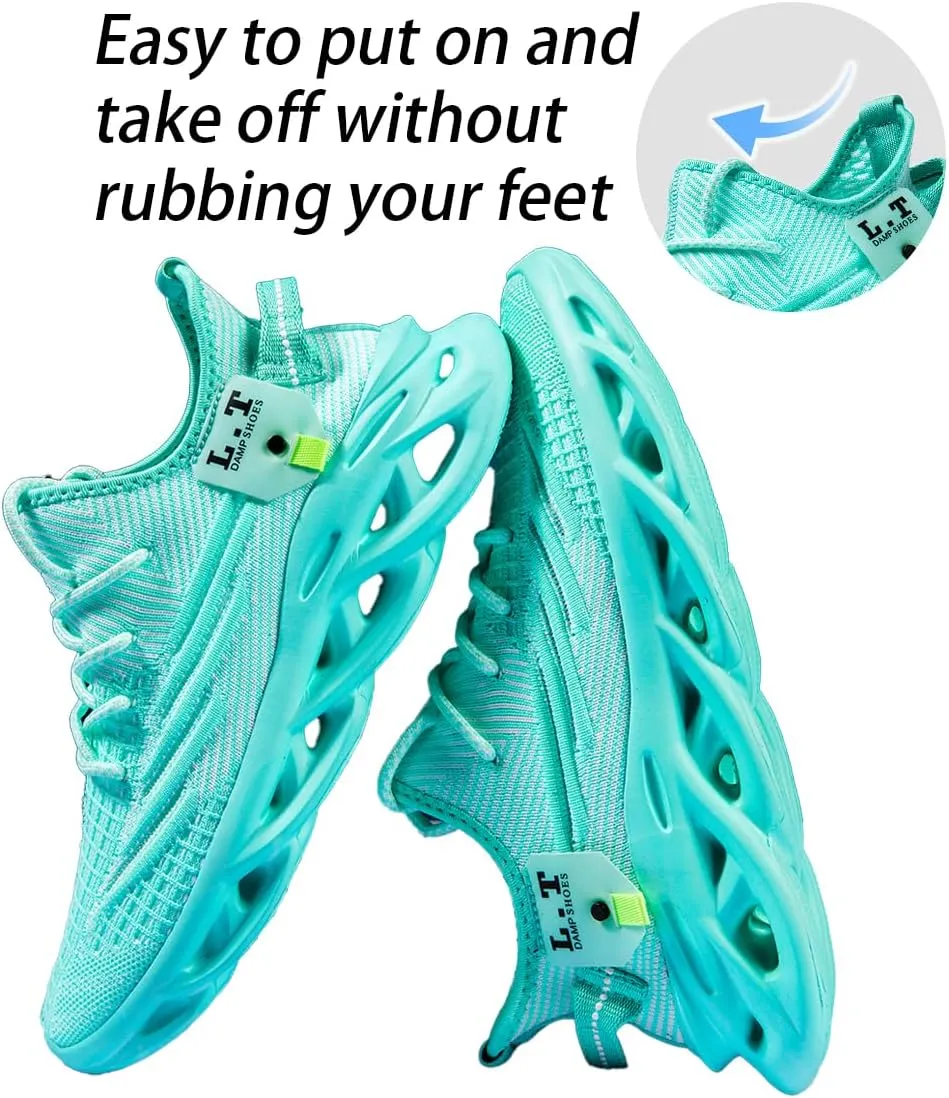 Women Running Shoes Walking Training Sneakers Sport Gym Fitness Tennis Shoes Non Slip Fashion Comfortable Lightweight Shoe for Casual Jogging Mesh Breathable Sneaker