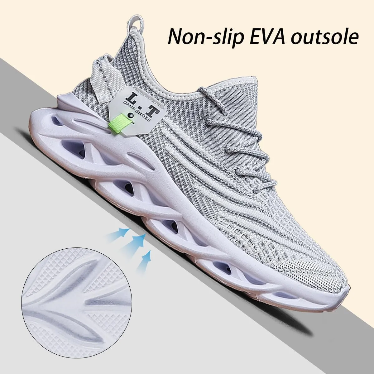 Women Running Shoes Walking Training Sneakers Sport Gym Fitness Tennis Shoes Non Slip Fashion Comfortable Lightweight Shoe for Casual Jogging Mesh Breathable Sneaker
