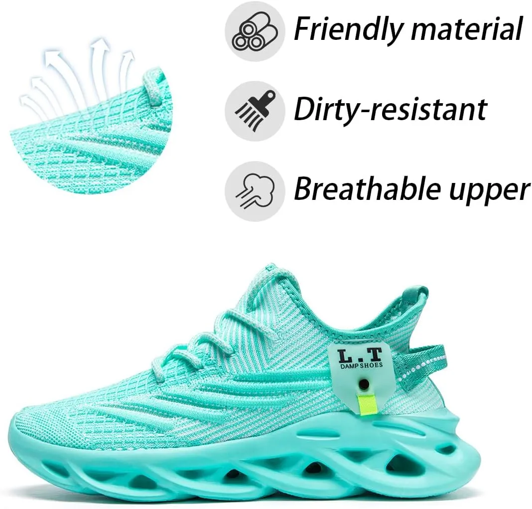 Women Running Shoes Walking Training Sneakers Sport Gym Fitness Tennis Shoes Non Slip Fashion Comfortable Lightweight Shoe for Casual Jogging Mesh Breathable Sneaker