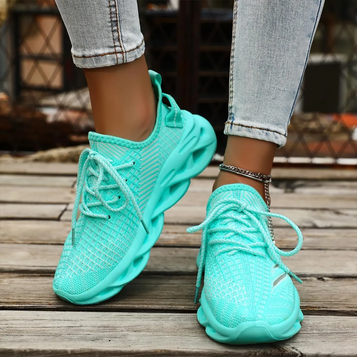 Women Running Shoes Walking Training Sneakers Sport Gym Fitness Tennis Shoes Non Slip Fashion Comfortable Lightweight Shoe for Casual Jogging Mesh Breathable Sneaker