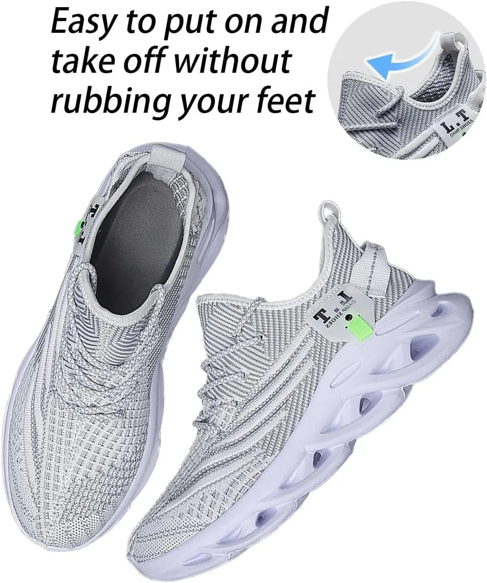 Women Running Shoes Walking Training Sneakers Sport Gym Fitness Tennis Shoes Non Slip Fashion Comfortable Lightweight Shoe for Casual Jogging Mesh Breathable Sneaker