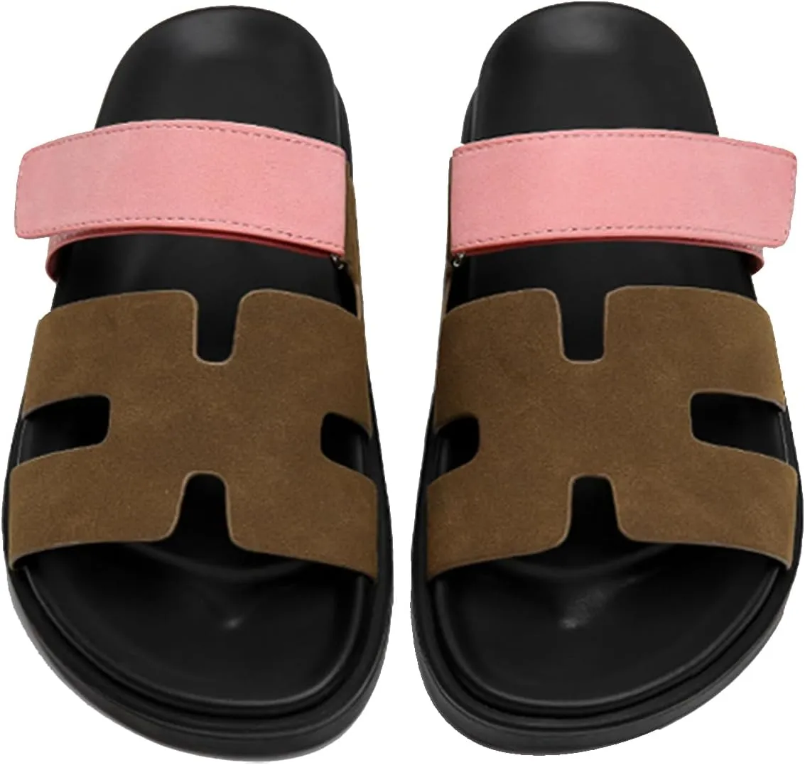 Women Sandals Summer Flat Sandal Comfy Adjustable Strap Sandals Fashion Mules Slip On Casual Sandals for Women