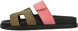 Women Sandals Summer Flat Sandal Comfy Adjustable Strap Sandals Fashion Mules Slip On Casual Sandals for Women