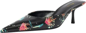 Women Stylish Pointed Toe Slip On Comfy Mules Low Kitten Heel Pumps Backless Ladies Casual Daily Slippers Size 4-16 US