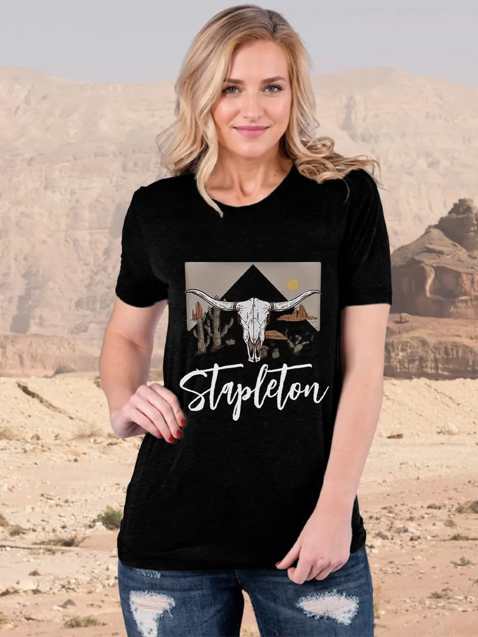 Women Western Graphic Shirts Boho Cow Skull Cowgirl Vintage Tshirt Short Sleeve Smooth As Tennessee Top Tee