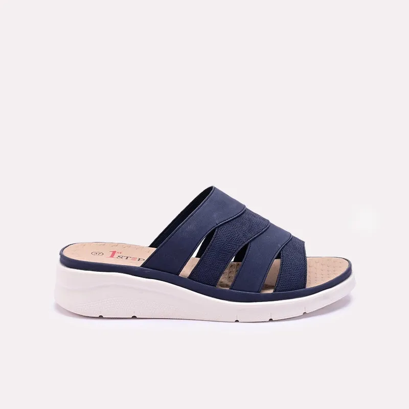 Womens Blue Comfy Casual Slippers 0413301