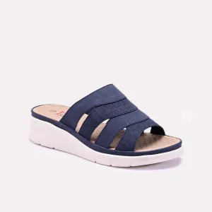 Womens Blue Comfy Casual Slippers 0413301