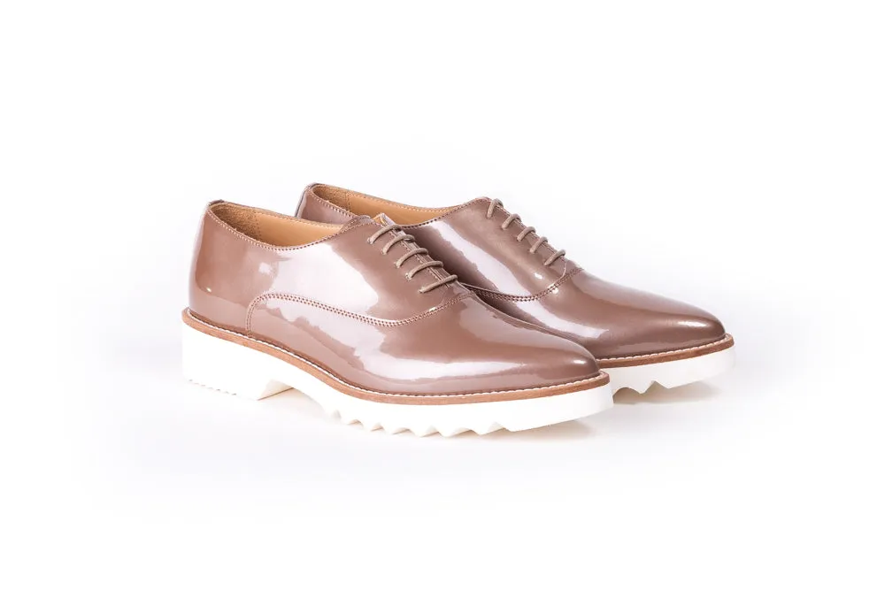 Women's Bronze Patent Lace Up EX-316