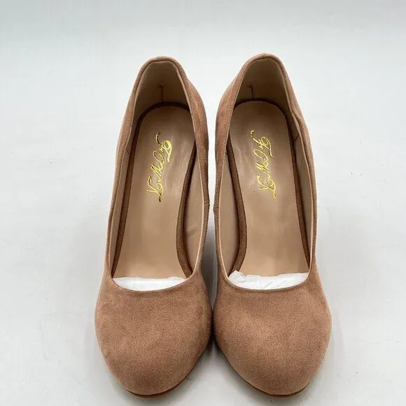 Women's Classic Wedge Pumps Basic Closed Almond Toe Thick High Heels