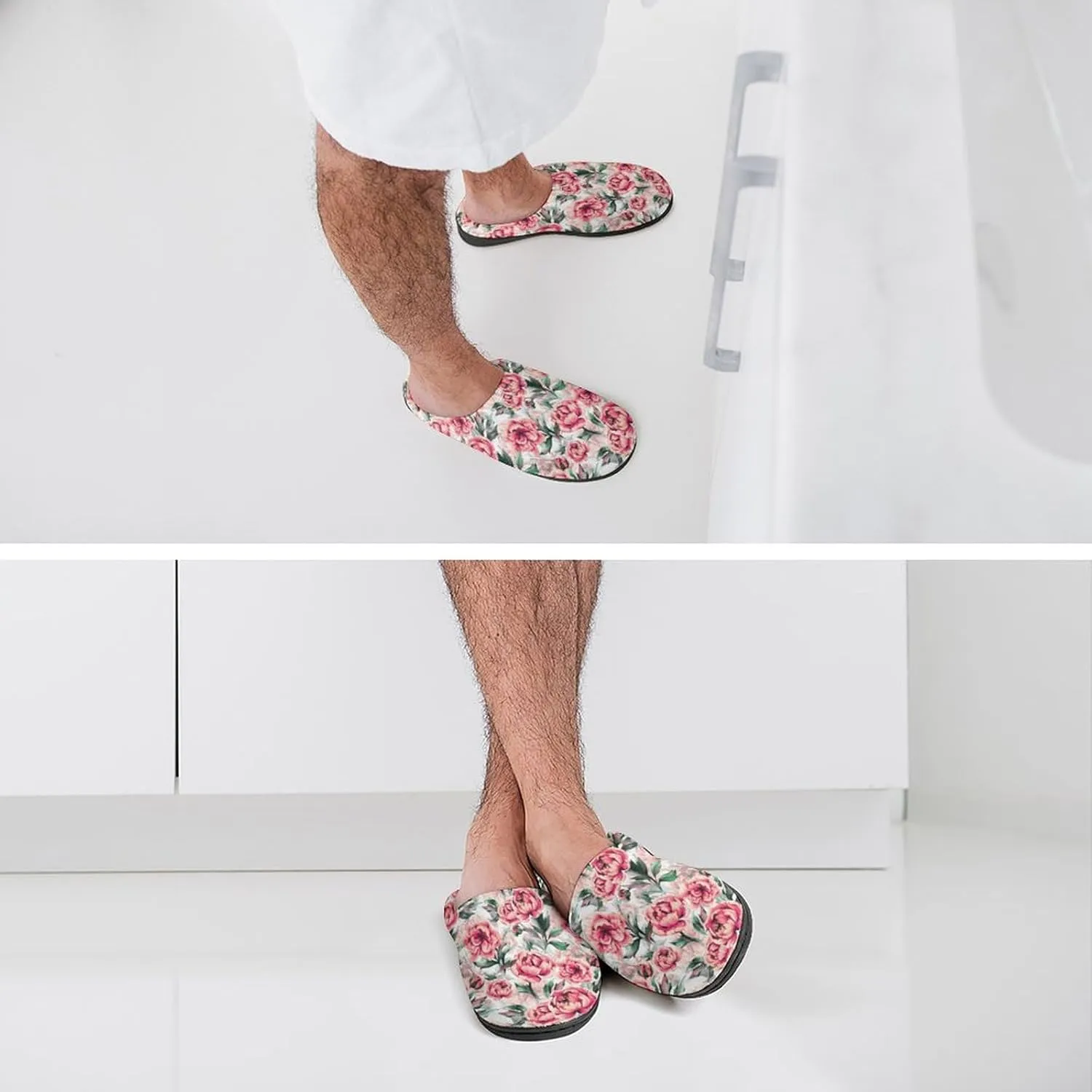 Womens Clog Slippers Comfy Bedroom Slip-On Shoes Men's Halloween Slippers Warm Cotton House Slippers Indoor Outdoor