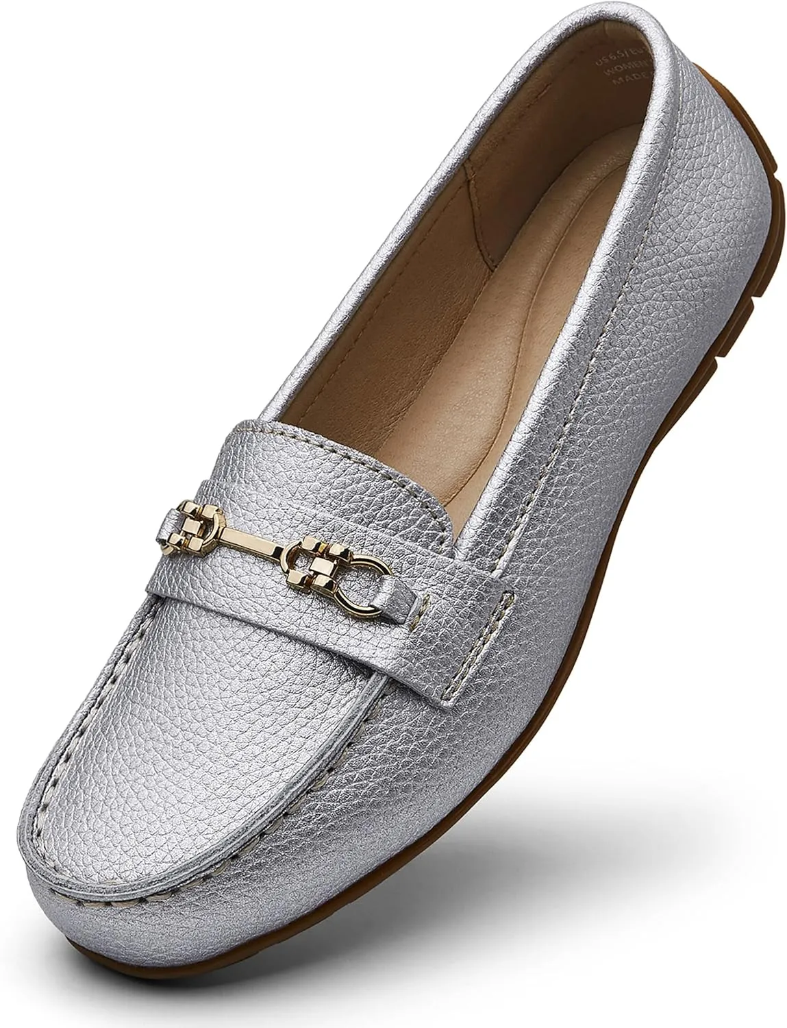 Women's Comfortable & Lightweight Leather Loafers Slip-Ons Driving Mocs Walking Shoes Cute Business Casual Dress Shoes Work Flats for Women