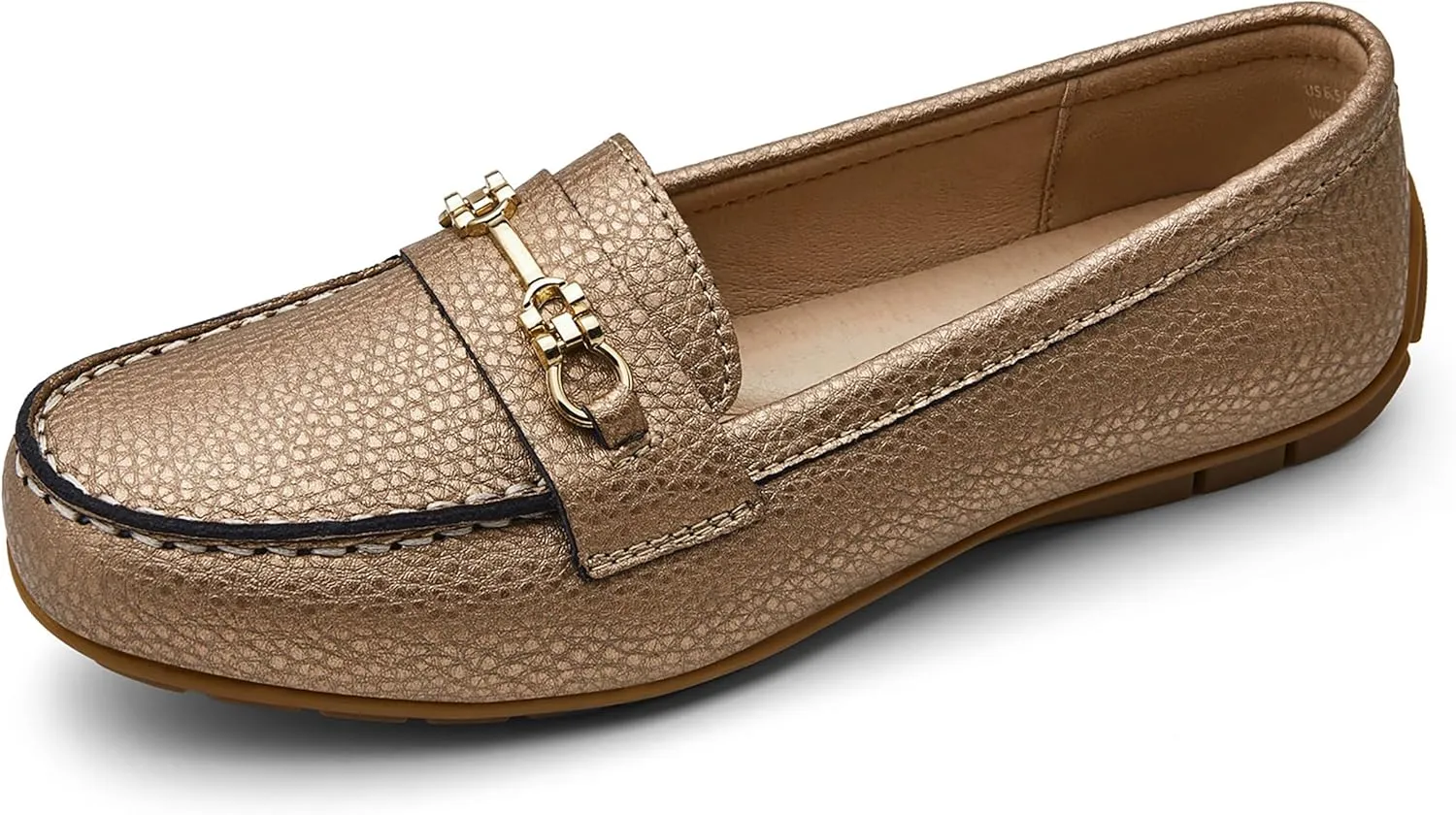 Women's Comfortable & Lightweight Leather Loafers Slip-Ons Driving Mocs Walking Shoes Cute Business Casual Dress Shoes Work Flats for Women