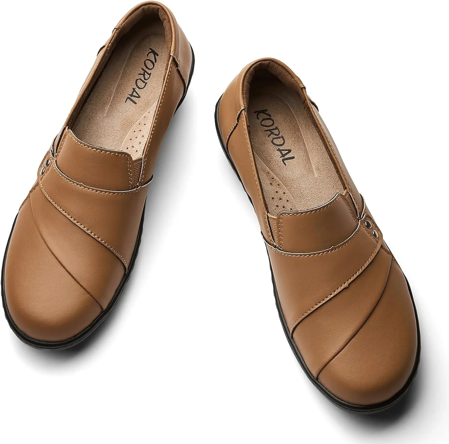 Women's Comfortable & Lightweight Leather Loafers Slip-Ons Stylish Business Casual Dress Shoes Work Office Everyday Walking Shoes for Women