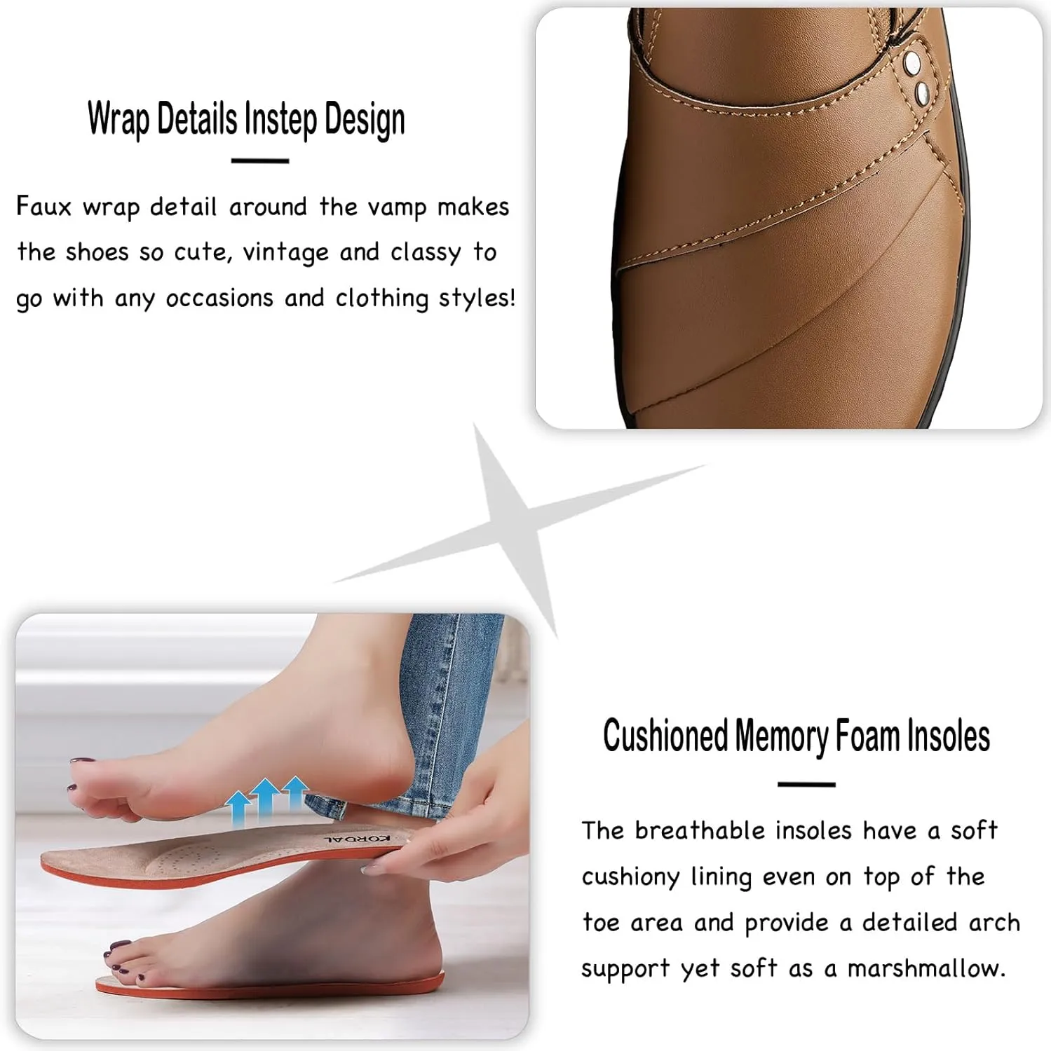 Women's Comfortable & Lightweight Leather Loafers Slip-Ons Stylish Business Casual Dress Shoes Work Office Everyday Walking Shoes for Women