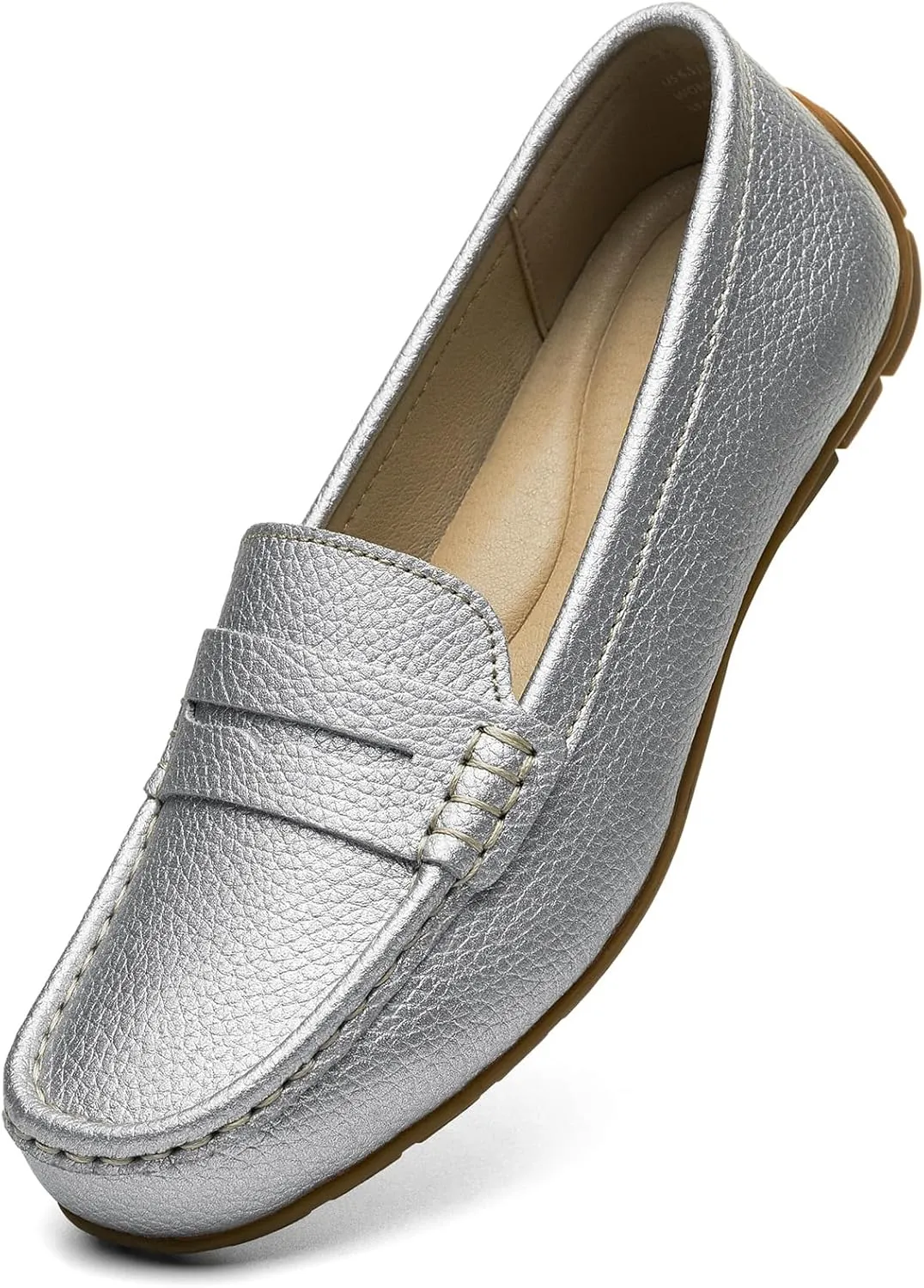 Women's Comfortable & Lightweight Leather Penny Loafers Slip-Ons Cute Business Casual Dress Shoes Work Office Flats Everyday Walking Shoes Driving Mocs for Women