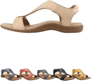 Women's Comfy Orthotic Sandals, Women's Arch Support Flat Sandals, Flat Arch Massage Sandals
