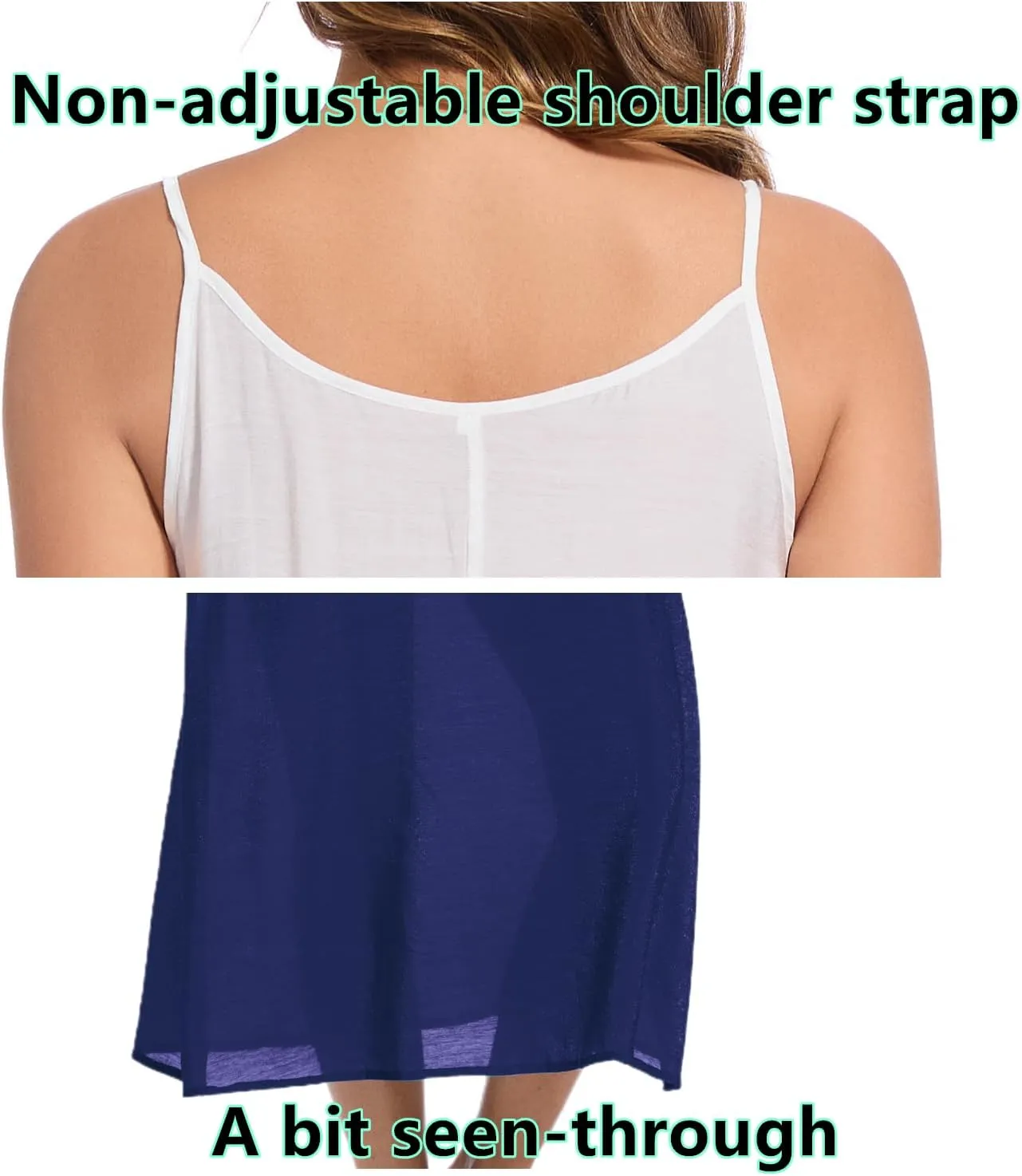 Women's Cotton Silk Long Slip Dress Camisoles Full Slips For Under Dress Nightgowns Camis Dress Petticoat