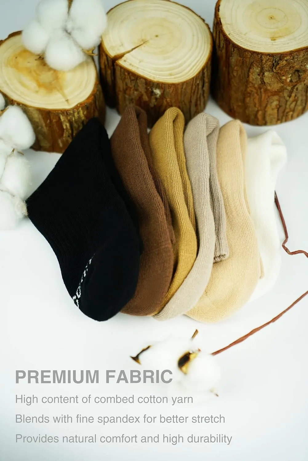 Women's Crew-Socks with Comfy Cushioned Bottom and Arch Compression, Running, Sports, Works Socks (6 Pairs)