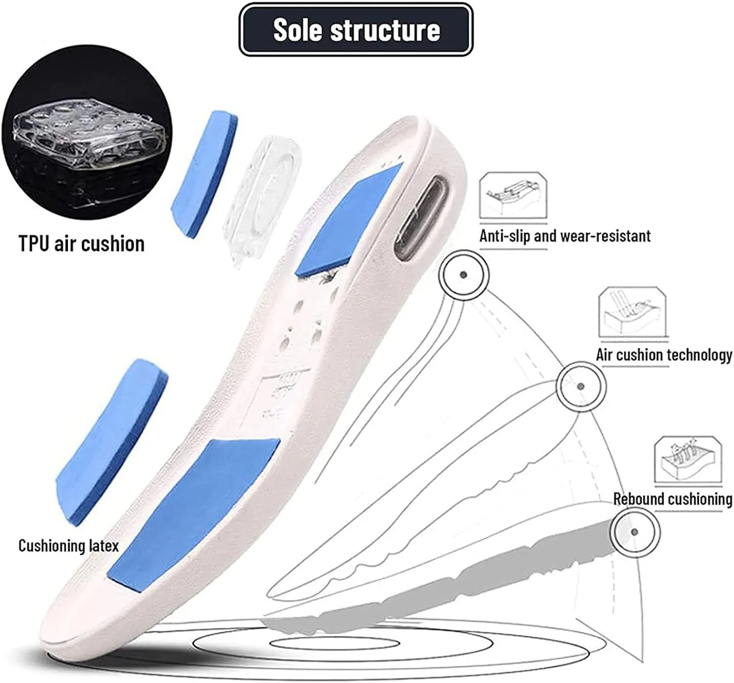 Women's Diabetic Shoes Extra Wide, Air Cushion Lightweight Comfy Sandals with Adjustable Closure, Walking Slipper for Elderly Swollen Bandaged Feet(Size:40,Color:Bluegray)