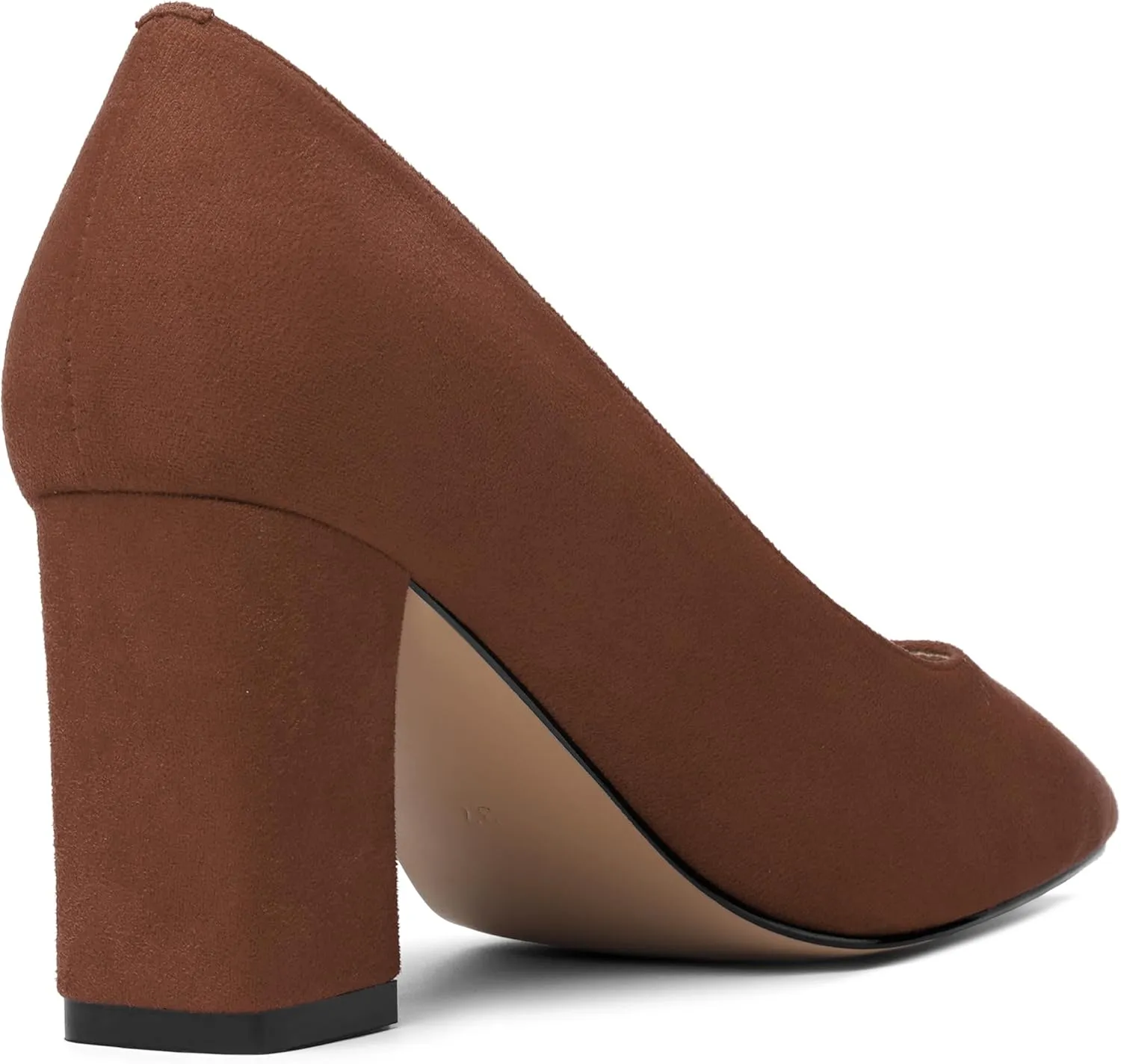 Womens Dress Pointed Toe Slip On Suede Dating Block High Heel Pumps Shoes 3 Inch