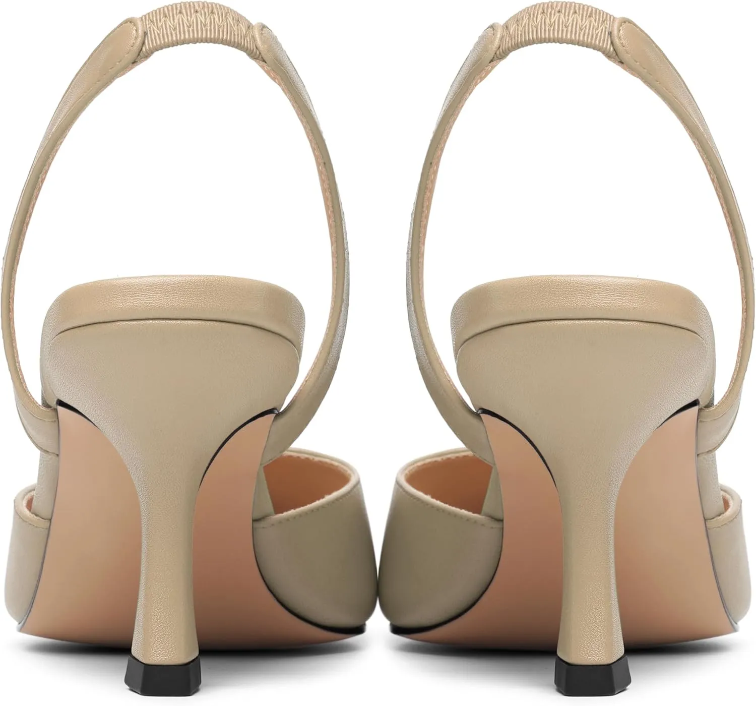 Womens Fashion Slip On Matte Slingback Pointed Toe Dating Spool High Heel Pumps Shoes 3 Inch