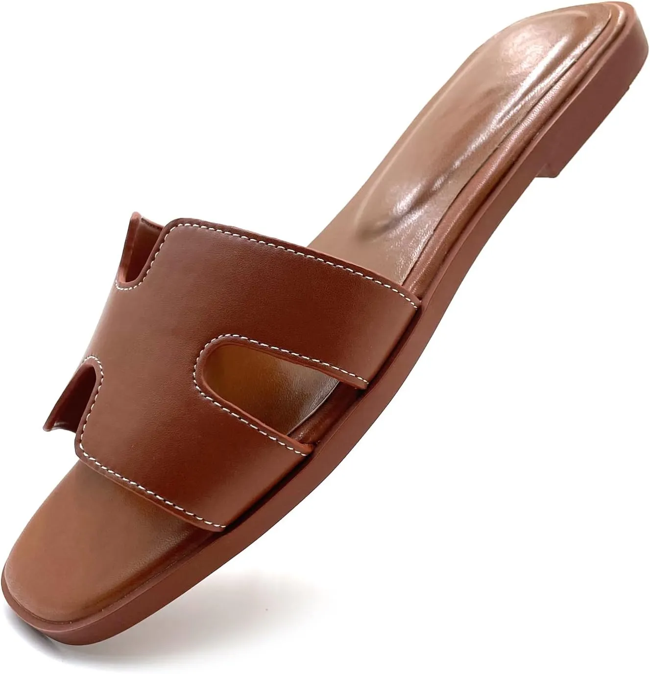 Womens Flat Sandals,Anti slip fashion sandals,Flat Slide Sandals for women,Comfy Style,women's gift, for vacation, sightseeing, and shopping