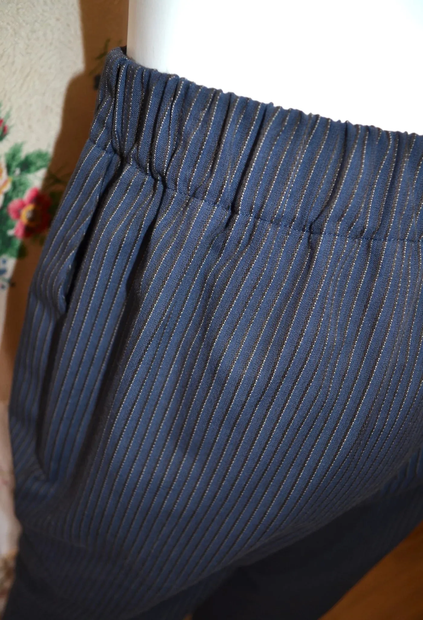 Women's Handmade Slider Pants - Royal Stripe