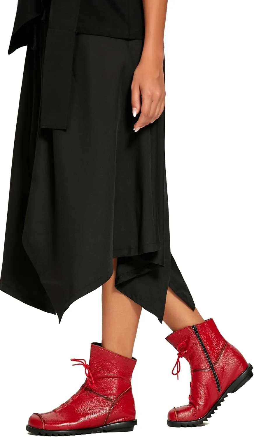 Women's Leather Casual Soft Flat Boots
