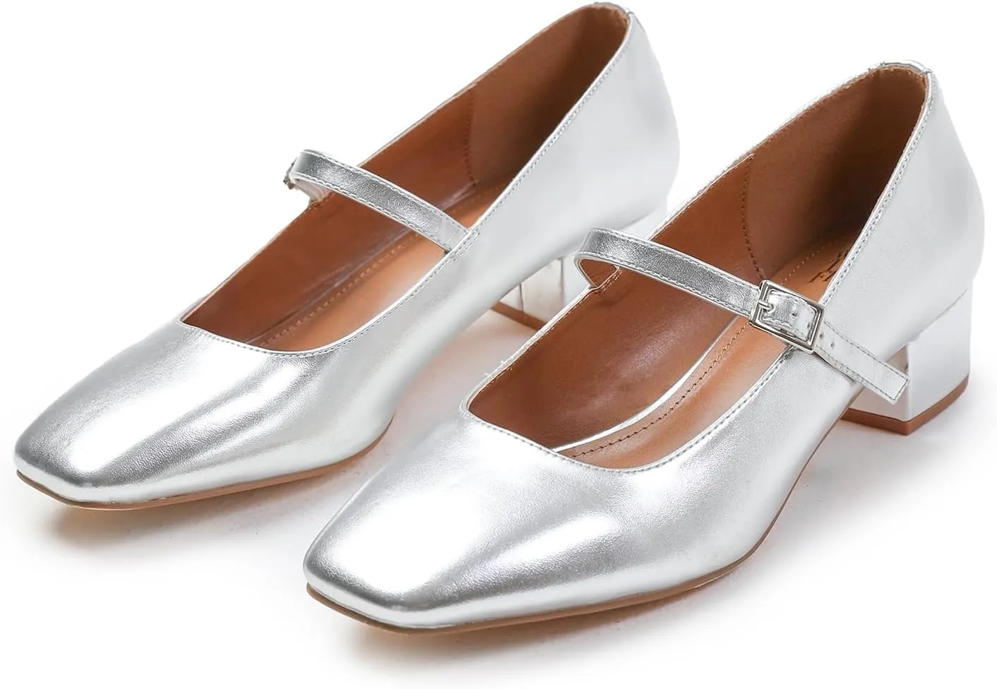 Womens Low Mid Block Heel Ankle Strap Smart Work Office Comfort Court Shoes Wide Fit Closed Toe Comfy Party Casual Travel Shoes