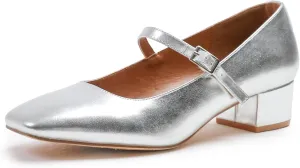Womens Low Mid Block Heel Ankle Strap Smart Work Office Comfort Court Shoes Wide Fit Closed Toe Comfy Party Casual Travel Shoes