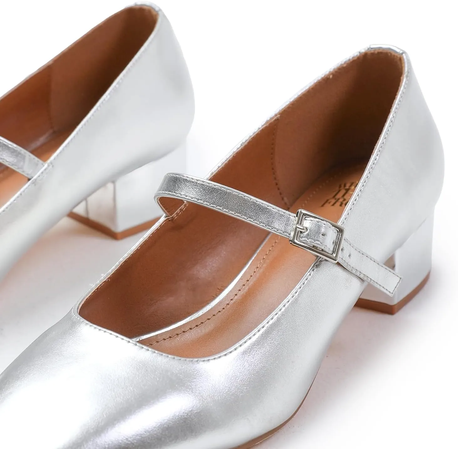 Womens Low Mid Block Heel Ankle Strap Smart Work Office Comfort Court Shoes Wide Fit Closed Toe Comfy Party Casual Travel Shoes