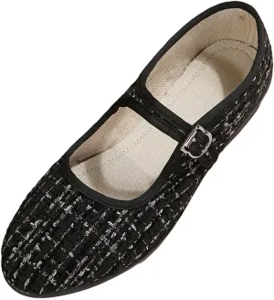 Women's Mary Jane Flats Comfortable Slip-on Flats Round Toe Dressy Ballet Shoes for Women