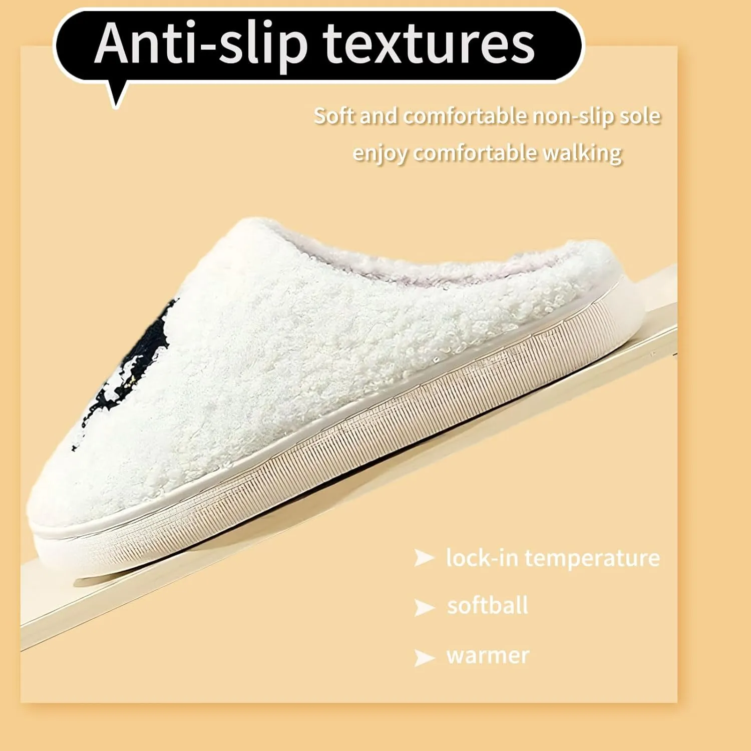 Women's Men's Funny Animal Slippers Cute Cartoon Plush Warm Comfy Couple Indoor Outdoor Home Shoes